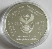 South Africa 2 Rand 2008 Football World Cup Dribbling 1 Oz Silver