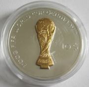 Fiji 10 Dollars 2005 Football World Cup in Germany 1 Oz...