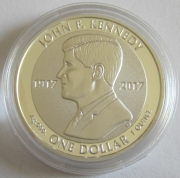 British Virgin Islands 1 Dollar 2017 John F. Kennedy 1 Oz...