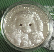 Belarus 20 Roubles 2011 Wildlife Hedgehogs 1 Oz Silver