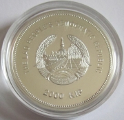 Laos 2000 Kip 2013 Lunar Snake Jade 2 Oz Silver