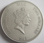Niue 2 Dollars 2015 Swiss Wildlife Red Deer 1 Oz Silver