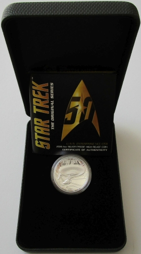 Tuvalu 1 Dollar 2016 Star Trek U.S.S. Enterprise NCC-1701 High Relief