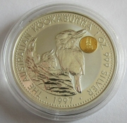 Australia 1 Dollar 1997 Kookaburra Gaudi Privy 1 Oz Silver