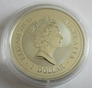 Australia 1 Dollar 1997 Kookaburra Gaudi Privy 1 Oz Silver