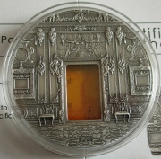 Palau 10 Dollars 2009 Mineral Art Amber Chamber 2 Oz Silver