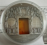 Palau 10 Dollars 2009 Mineral Art Amber Chamber 2 Oz Silver