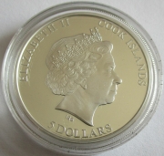 Cook Islands 5 Dollars 2015 City of Temples Angkor Wat Silver