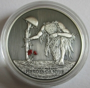 Niue 2 Dollars 2015 100 Years World War I Heroes of Niue...