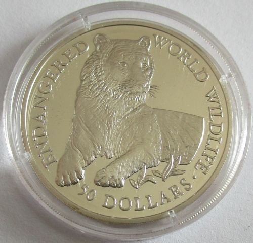 Cook-Inseln 50 Dollars 1990 Tiere Tiger