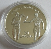 Malawi 20 Kwacha 1999 Olympics Sydney Relay Race Silver