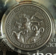 Cook Islands 10 Dollars 2015 Norse Gods Thor 2 Oz Silver