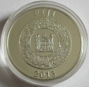 Fiji 10 Dollars 2013 Lunar Snake 1 Oz Silver
