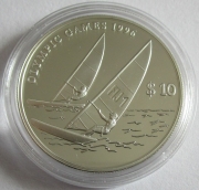 Fiji 10 Dollars 1995 Olympics Atlanta Sailing Silver