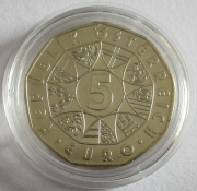 Austria 5 Euro 2004 100 Years Football Silver