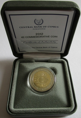 Cyprus 2 Euro 2012 10 Years Euro Proof