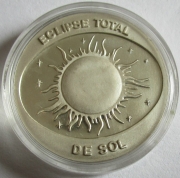 Mexico Medal 1991 Eclipse Total del Sol Sun 1 Oz Silver