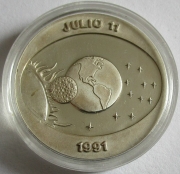 Mexiko Medaille 1991 Eclipse Total del Sol Sonne 1 Oz Silber