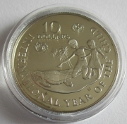Cayman Islands 10 Dollars 1982 Year of the Child Silver