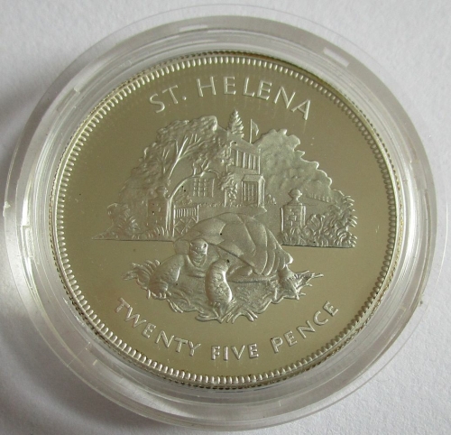Saint Helena 25 Pence 1977 Silver Jubilee