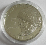 Cook-Inseln 5 Dollars 2002 Mutter Teresa