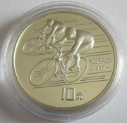 China 10 Yuan 1990 Olympia Barcelona Radfahren