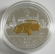 Palau 5 Dollars 2013 125 Years Automobile Auto Union 1000 S Coupe Silver