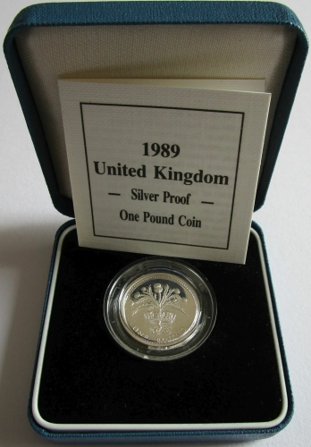 Großbritannien 1 Pound 1989 Schottland Distel PP