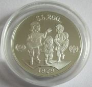 Bolivia 200 Pesos Bolivianos 1979 Year of the Child Silver
