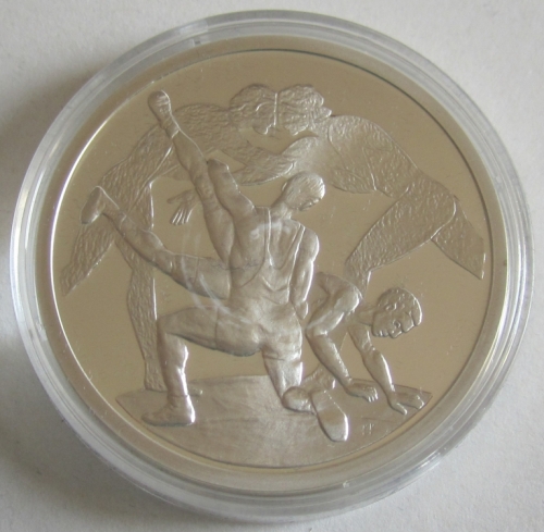 Greece 10 Euro 2004 Olympics Athens Wrestling 1 Oz Silver