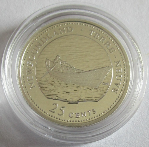 Kanada 25 Cents 1992 125 Jahre Dominion Newfoundland PP