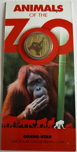 Australia 1 Dollar 2012 150 Years Melbourne Zoo Sumatran Orangutan