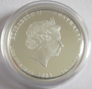 Australia 50 Cents 2013 Birds of Australia Budgerigar 1/2 Oz Silver
