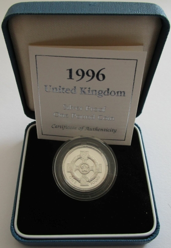 United Kingdom 1 Pound 1996 Northern Ireland Celtic Cross Silver Proof