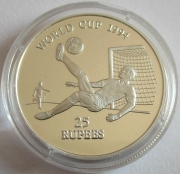 Seychelles 25 Rupees 1993 Football World Cup in the USA Silver