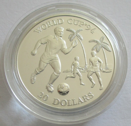 Kiribati 20 Dollars 1993 Fußball-WM in den USA