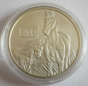 Tokelau 5 Dollars 2014 Lunar Pferd