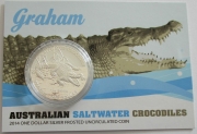 Australia 1 Dollar 2014 Saltwater Crocodiles Graham 1 Oz...