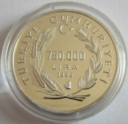 Turkey 750000 Lira 1996 Europa Bosporus Silver