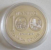 Canada 1 Dollar 1974 100 Years Winnipeg Silver