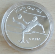 Papua-Neuguinea 5 Kina 1997 Fußball-WM in Frankreich