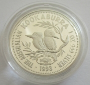 Australia 1 Dollar 1993 Kookaburra Sydney Opera House Privy 1 Oz Silver Proof