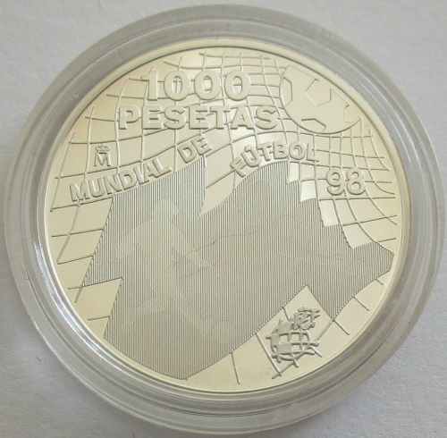 Spain 1000 Pesetas 1998 Football World Cup in France Silver