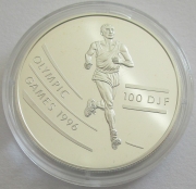 Djibouti 100 Francs 1994 Olympics Atlanta Marathon Silver