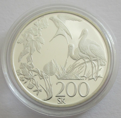 Slovakia 200 Korun 1995 Nature Conservation Year Silver Proof
