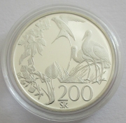 Slovakia 200 Korun 1995 Nature Conservation Year Silver...