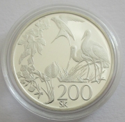 Slovakia 200 Korun 1995 Nature Conservation Year Silver Proof