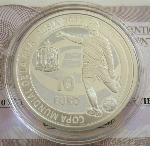 Spain 10 Euro 2018 Football World Cup in Russia Silver