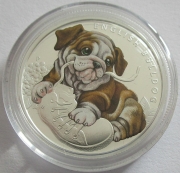 Tuvalu 50 Cents 2018 Puppies Englische Bulldogge