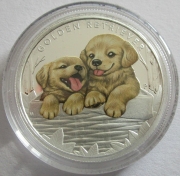 Tuvalu 50 Cents 2018 Puppies Golden Retriever